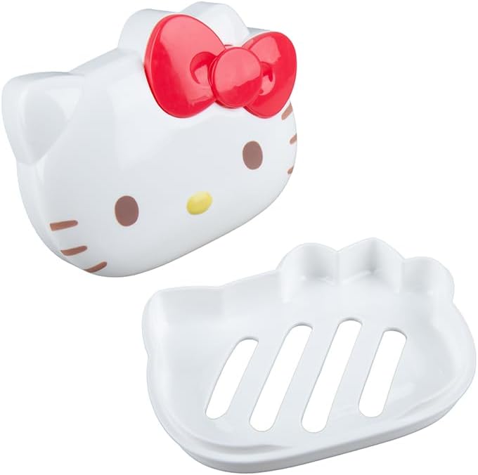 Daiso Hello Kitty Soap Dish With Lid, White - Image 3